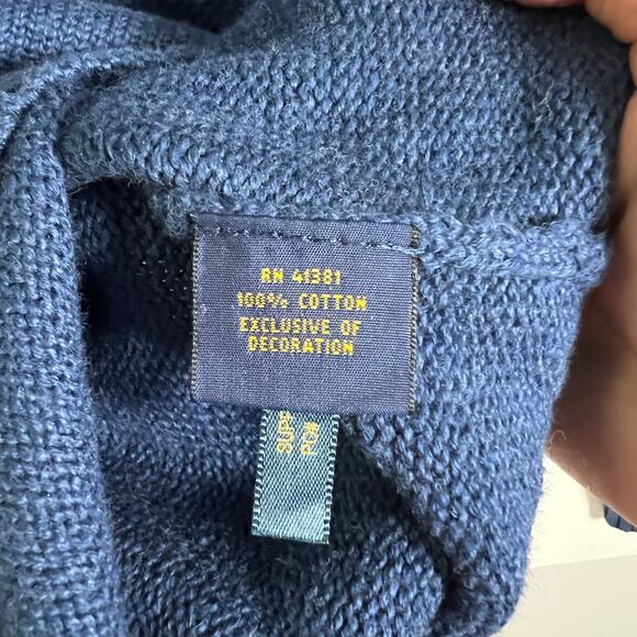 Columbia 1/4 Zip Fleece Medium Navy Pullover Long Sleeve Mock Neck Sweater Mens - Picture 4 of 5